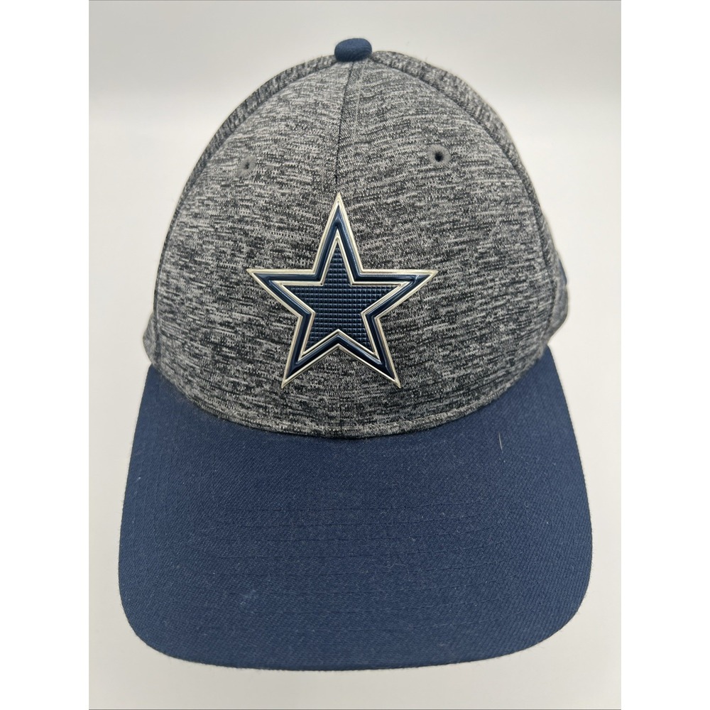 Dallas Cowboys NFL New Era 39Thirty Heather Gray & Navy SIZE Small-Med Cap Hat - Picture 2 of 8